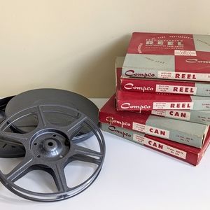 Vintage Compco Film Reels and Canisters
